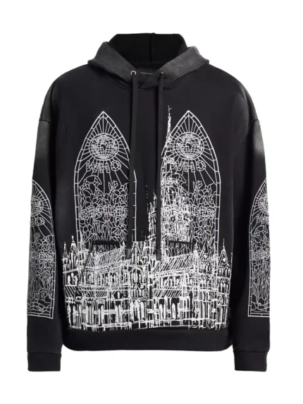 Who Decides War Cathedral Abstract Cotton Hoodie