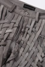 INTERWOVEN LEATHER TROUSERS