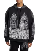 Who Decides War Cathedral Abstract Cotton Hoodie