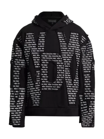 Who Decides War Logo Cotton Hoodie